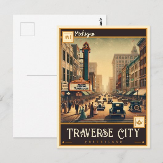 Traverse City, Michigan |  Briefkaart (Voorkant / Achterkant)