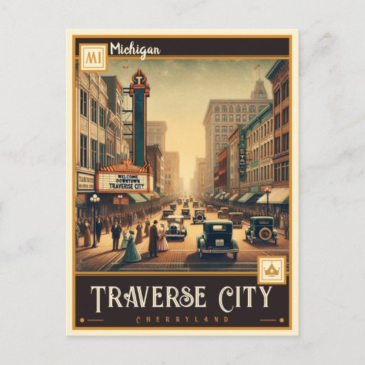 Traverse City, Michigan |  Briefkaart (Voorkant)