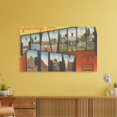 Traverse City, Michigan - Grote Letter-scènes Canvas Afdruk (Insitu (Woonkamer))