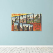 Traverse City, Michigan - Grote Letter-scènes Canvas Afdruk (Insitu (Houten vloer))