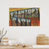 Traverse City, Michigan - Grote Letter-scènes Poster (Keuken)