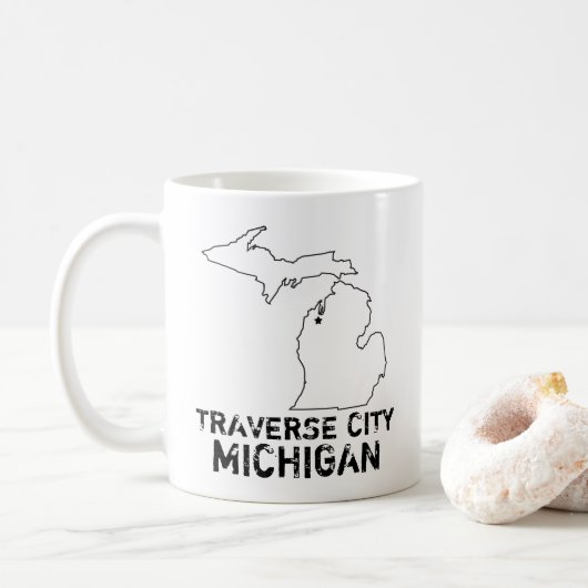 Traverse City Michigan Koffiemok (Met donut)