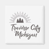 TRAVERSE CITY MICHIGAN MAGNEET (Voorkant)