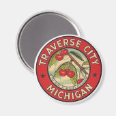 Traverse City, Michigan Magnet (Voorkant / Achterkant)