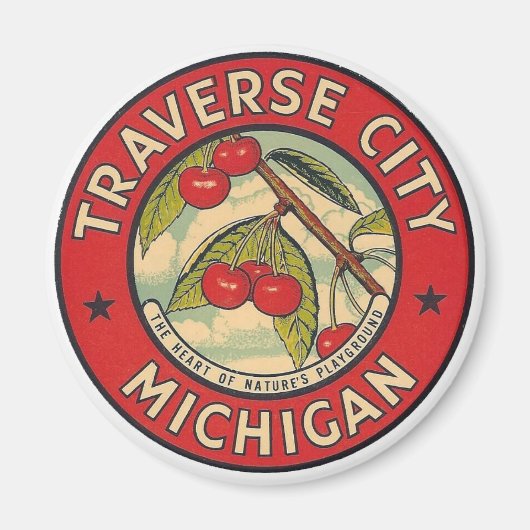 Traverse City, Michigan Magnet (Voorkant)