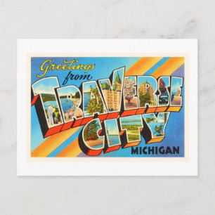 Traverse City Michigan MI Vintage Travel Souvenir Briefkaart