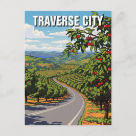 Traverse City Michigan Reizen Briefkaart
