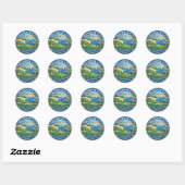 Traverse City Michigan Ronde Sticker (Vel)