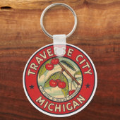 Traverse City, Michigan Sleutelhanger (Voorkant)
