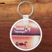 Traverse City, Michigan Sleutelhanger (Voorkant)
