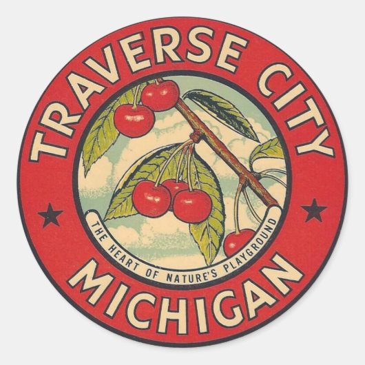Traverse City, Michigan - Sticker (Voorkant)