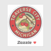 Traverse City, Michigan - Sticker (Vel)