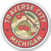 Traverse City, Michigan - Sticker (Voorkant)