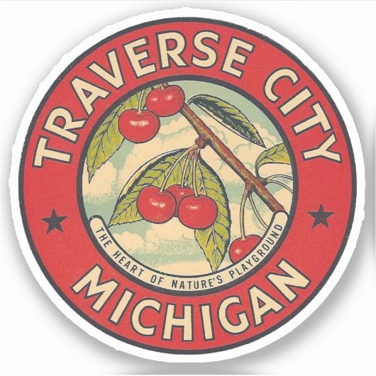 Traverse City, Michigan - Sticker (Voorkant)