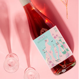 Traverse City Michigan Wijnthema Bachelorette Wijn Etiket