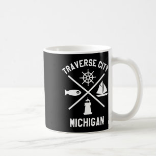 Traverse City Northern Michigan T-shirt Zeilboot Koffiemok