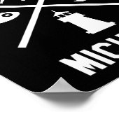 Traverse City Northern Michigan T-shirt Zeilboot Poster (Hoek)