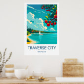 Traverse City Reisposter Poster (Keuken)