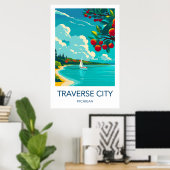 Traverse City Reisposter Poster (Thuiskantoor)