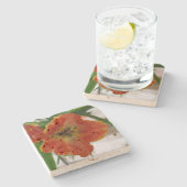 Travertine Coasters square Photography Stenen Onderzetter (Zijkant)