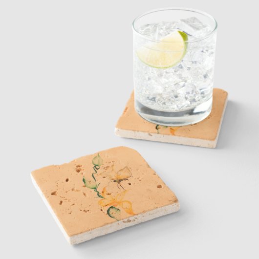 Travertine Stenen Onderzetter (Zijkant)