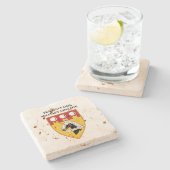 Travertine Stone Drink Onderzetter (4 stenen keuze (Zijkant)