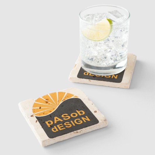 Travertine Stone Onderzetter (Zijkant)