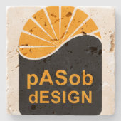 Travertine Stone Onderzetter (Voorkant)