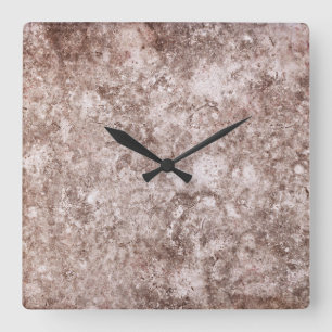 Travertine stone patroonplaat Acrylwandklok Vierkante Klok