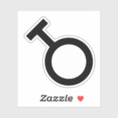 Travesti Gender Symbol Sticker (Vel)