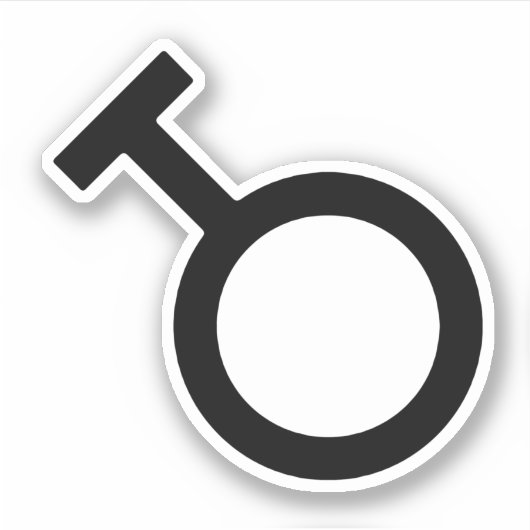 Travesti Gender Symbol Sticker (Voorkant)