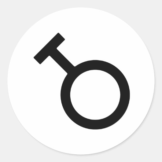 Travesti-gendersymbool Ronde Sticker (Voorkant)