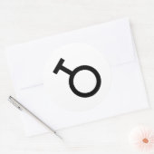 Travesti-gendersymbool Ronde Sticker (Envelop)