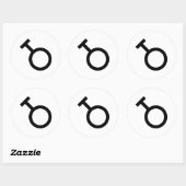 Travesti-gendersymbool Ronde Sticker (Vel)