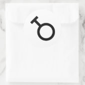 Travesti-gendersymbool Ronde Sticker (Tas)