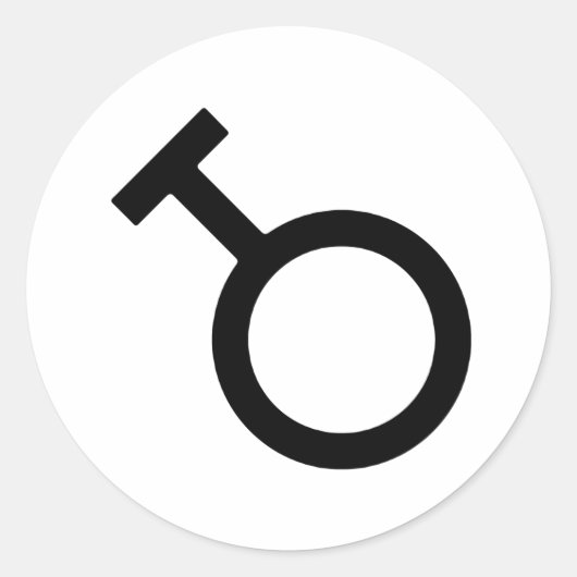 Travesti-gendersymbool Ronde Sticker (Voorkant)