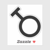 Travesti-gendersymbool Sticker (Vel)