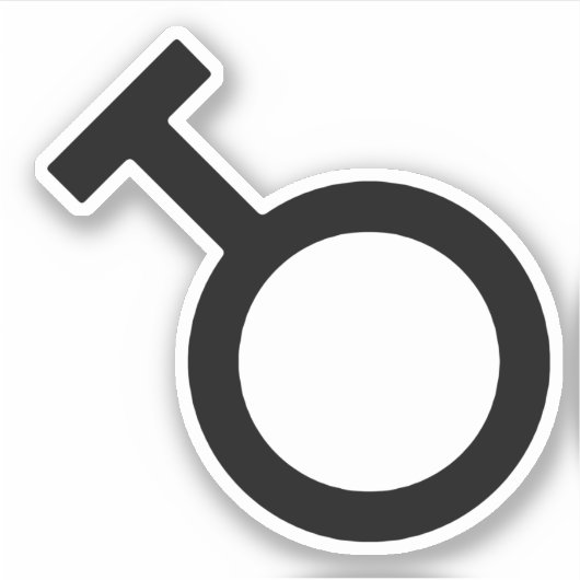 Travesti-gendersymbool Sticker (Voorkant)
