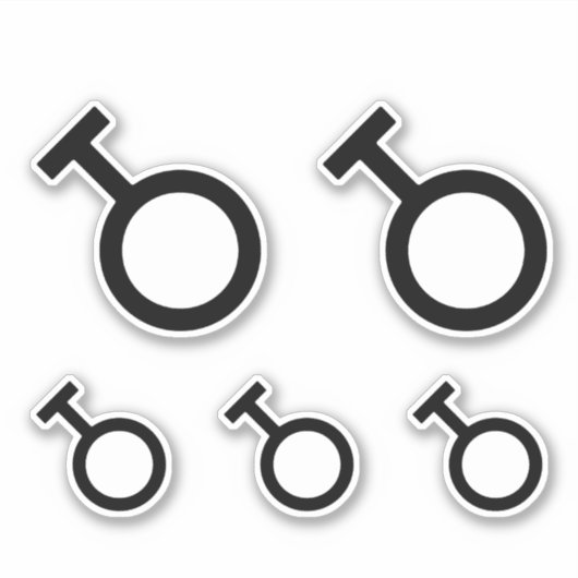 Travesti-gendersymbool Sticker (Voorkant)