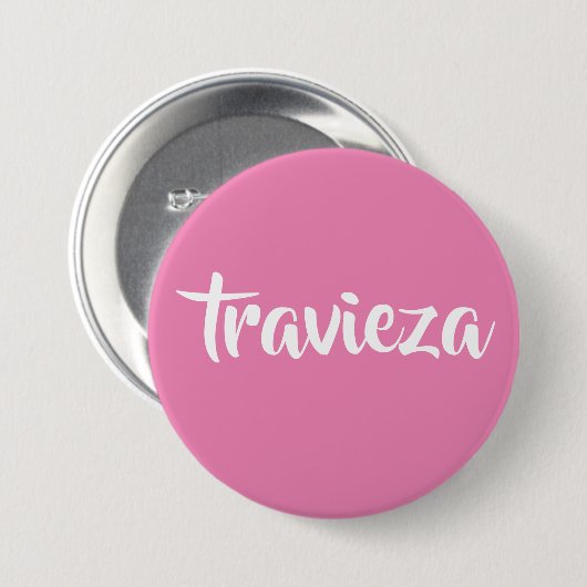 travieza ronde button 7,6 cm (Voorkant /achterkant)