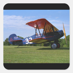 Travil Air, 3000, 1928, Blakesburg_Classic Aviatio Vierkante Sticker