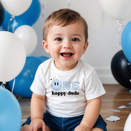 TRAVIS Eén blije kerel gele glimlach gezicht