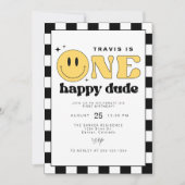 TRAVIS Een Gelukkige Glimlach Gezicht Eerste Verja Kaart (Voorkant)