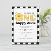 TRAVIS Een Gelukkige Glimlach Gezicht Eerste Verja Kaart (Staand voorkant)