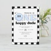 TRAVIS Een Gelukkige Glimlach Gezicht Eerste Verja Kaart (Staand voorkant)