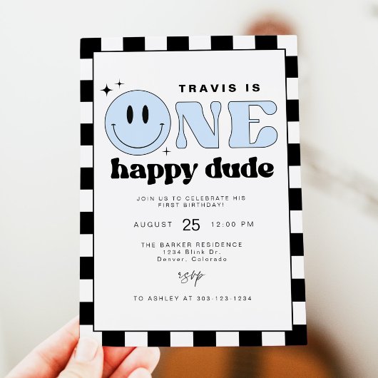 TRAVIS Een Gelukkige Glimlach Gezicht Eerste Verja Kaart