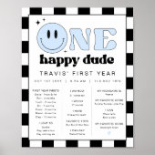 TRAVIS Happy Dude Eerste Verjaardag Milestone Poster (Voorkant)