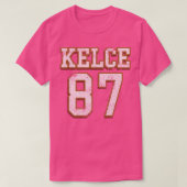 Travis Kelce Jersey Achterzijde Afdrukken T-shirt (Design voorkant)