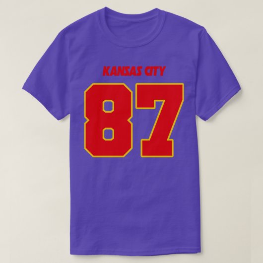Travis Kelce Jersey FrontBack Print 1 T-shirt (Design voorkant)