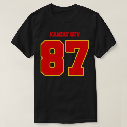 Travis Kelce Jersey FrontBack Print 1 T-shirt (Design voorkant)